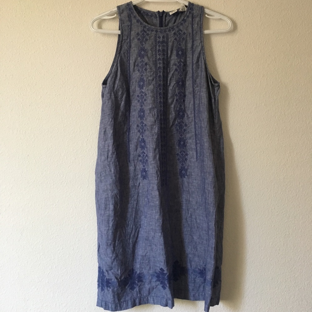 Blue Embroidered Dress